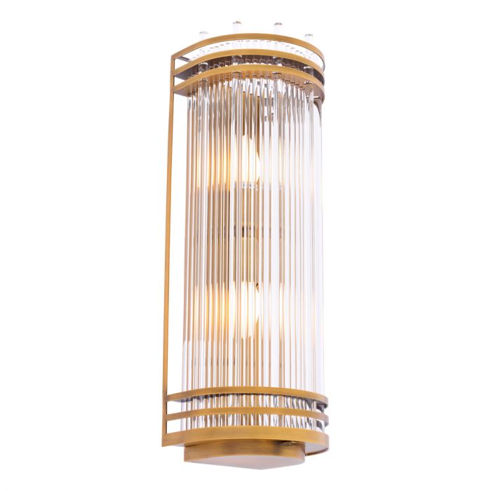 Wall Lamp Gulf L antique brass finish