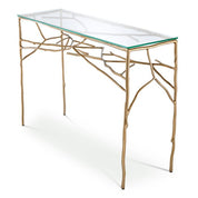 Mesa Consola Antico acabado oro