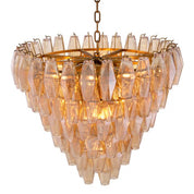 Chandelier Benini S antique brass finish