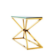 Mesa consola Connor L acabado dorado