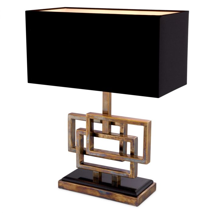 Table Lamp Windolf vintage brass finish incl shade