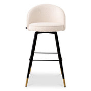 Bar Stool Cooper bouclé cream set of 2