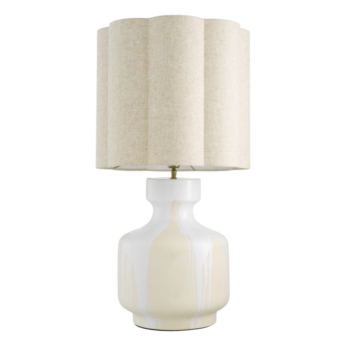Table Lamp Lorena white finish incl shade