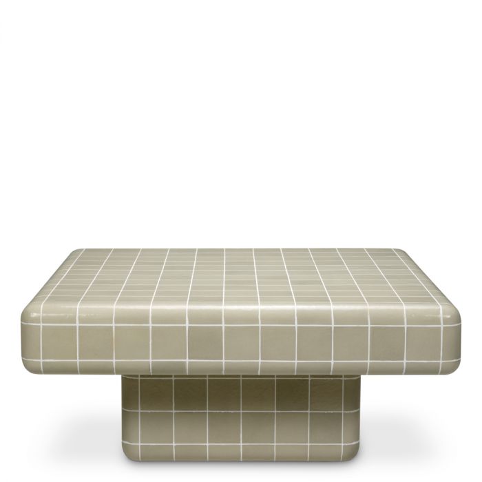 Mesa de centro de exterior Mateo gris claro