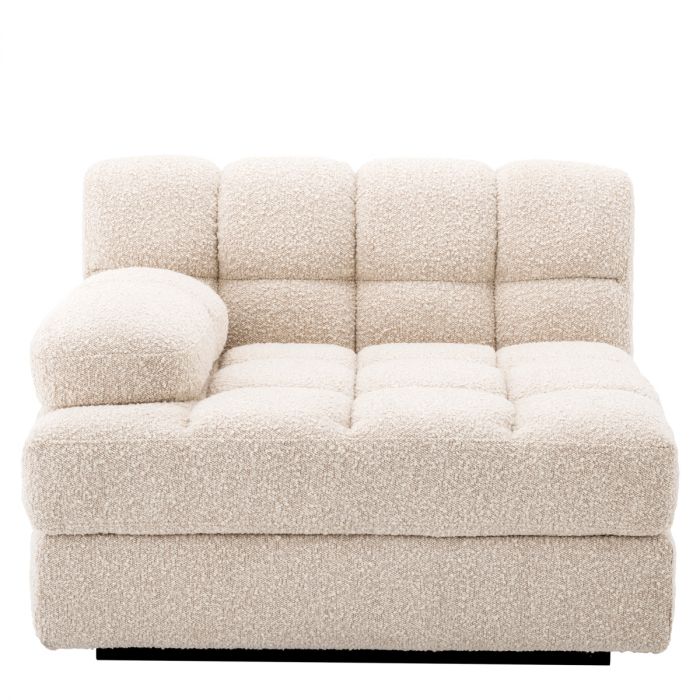 Sofá modular Dean bouclé crema - Izquierda