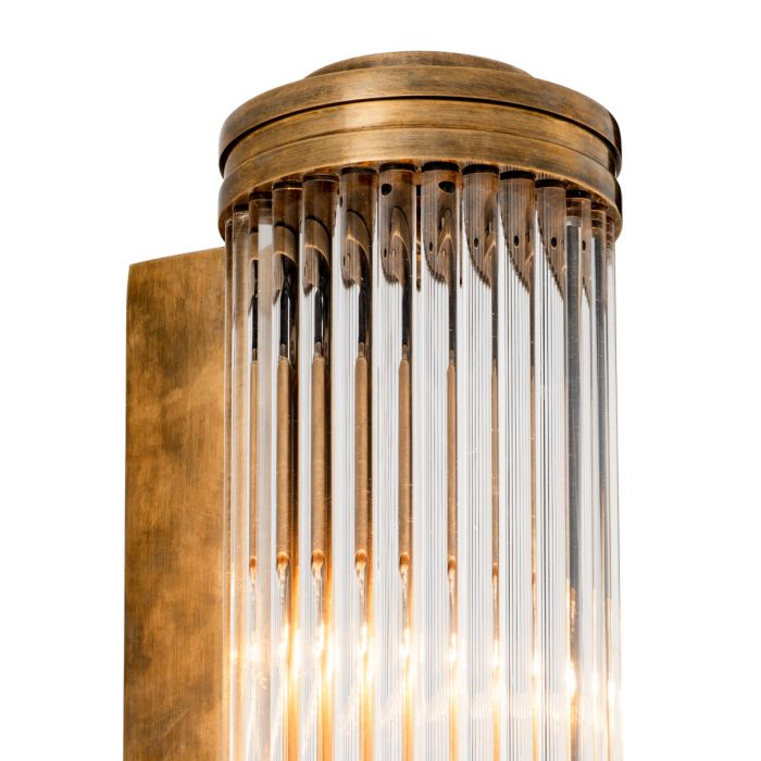 Wall Lamp Gascogne L vintage brass finish