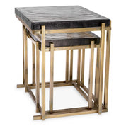 Side Table Niemeyer vintage brass finish set of 2