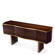 Dresser Xenon eucalyptus veneer brushed brass finish
