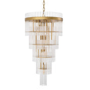 Chandelier Yara L antique brass finish