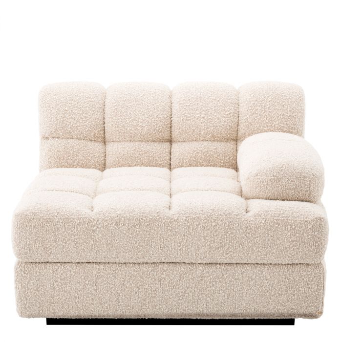 Sofá modular Dean bouclé crema - Derecha