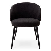 Dining Chair Lloyd with arm bouclé black set of 2