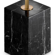 Side Table Cole brushed brass finish black marble