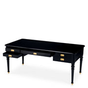 Desk Wimbledon waxed black finish