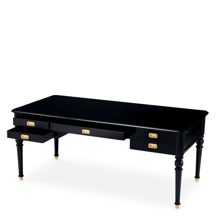 Desk Wimbledon waxed black finish