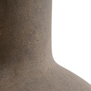 Vase Moon Jar taupe finish S