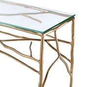 Mesa Consola Antico acabado oro