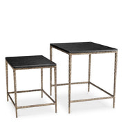 Side Table Ferndale black granite set of 2