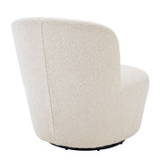 Silla giratoria Doria bouclé crema