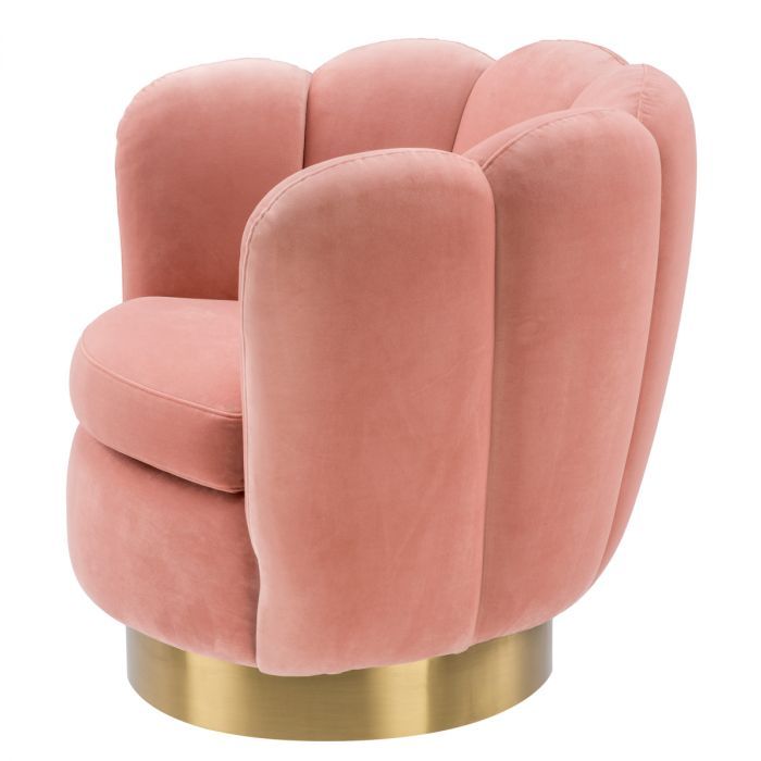 Silla giratoria Mirage savona terciopelo nude