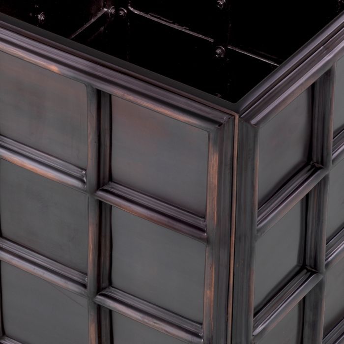 Planter Grid S antique bronze finish