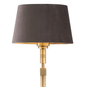 Floor Lamp Tryon antique brass finish incl velvet shade