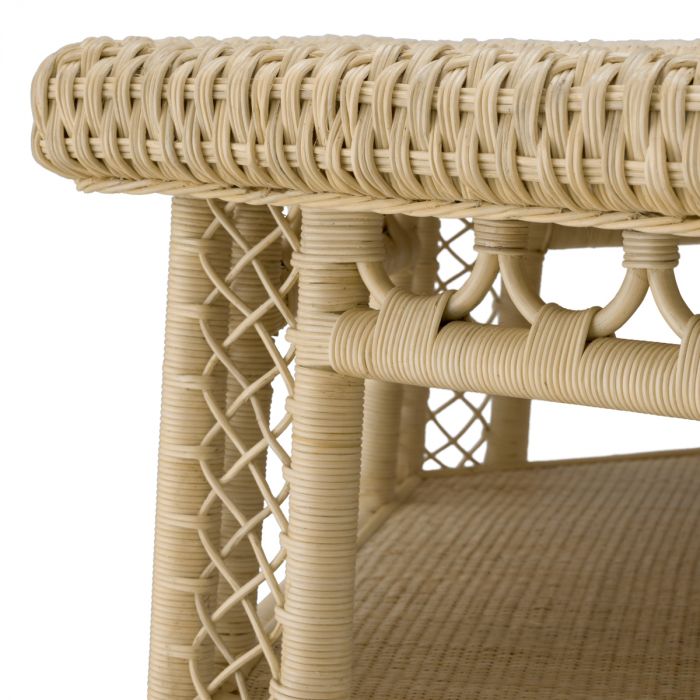 Coffee Table Saba Hexagon natural rattan