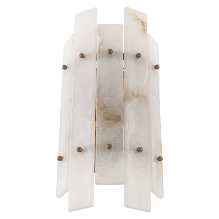 Wall Lamp Ruby antique brass finish alabaster