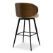 Bar Stool Camerota walnut veneer sabino beige