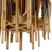 Chandelier Sky vertical antique brass finish