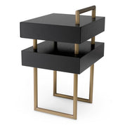 Nightstand Bedini brushed brass finish
