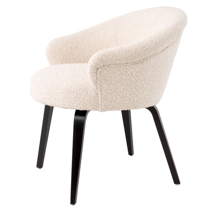 Silla de Comedor Moretti bouclé crema