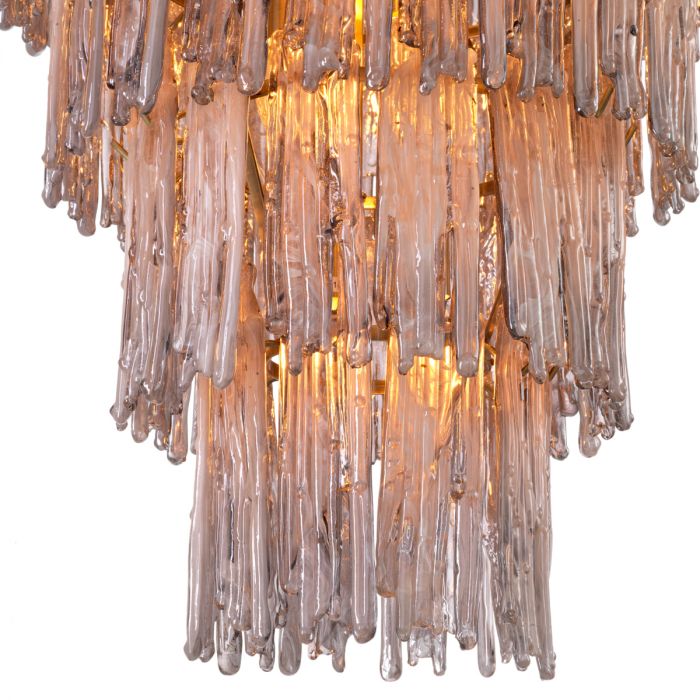 Chandelier Saint Roch L light brushed brass finish