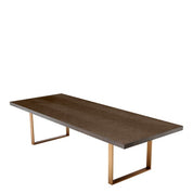 Dining Table Melchior brown oak veneer 300 cm