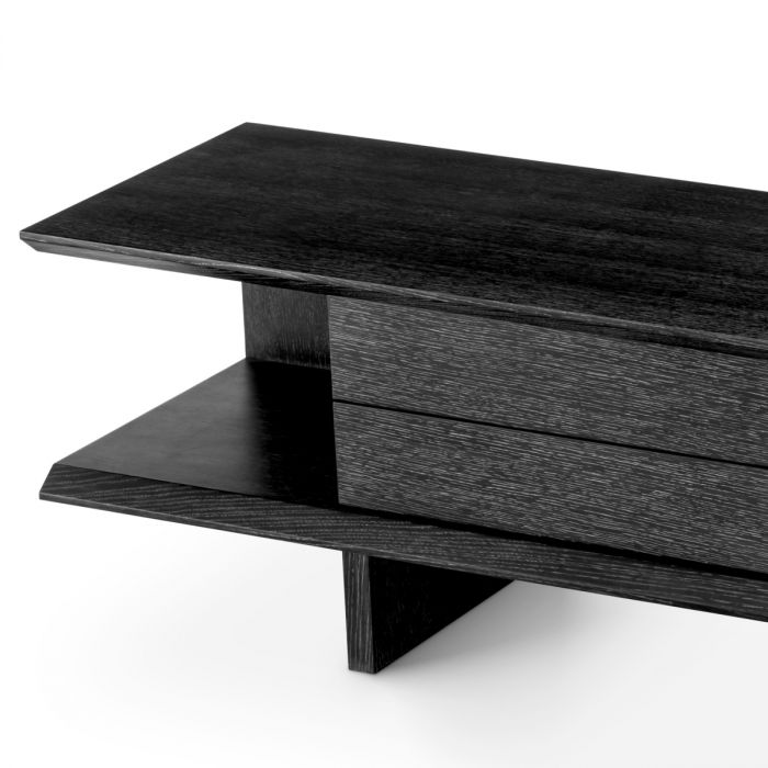 TV Cabinet Guerroro charcoal grey oak veneer