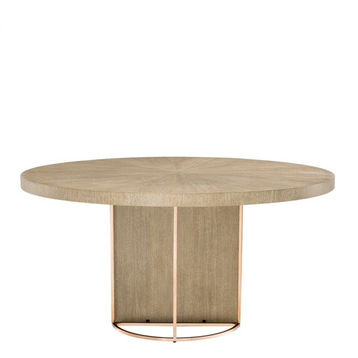 Dining Table Remington ø 152 cm washed oak veneer
