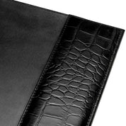 Desk Blotter Scaleo croco embossed black leather
