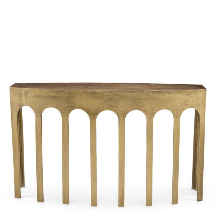Console Table Gardini vintage brass finish