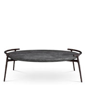 Coffee Table Arca grey marble bronze finish