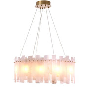 Chandelier Pizzorni antique brass finish