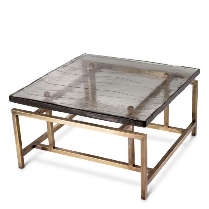 Coffee Table Schlumberg vintage brass finish