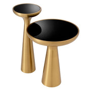 Side Table Lindos high brushed brass finish