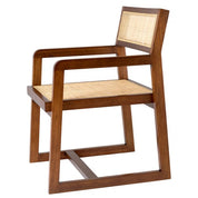 Silla de comedor Dinant clásica marrón