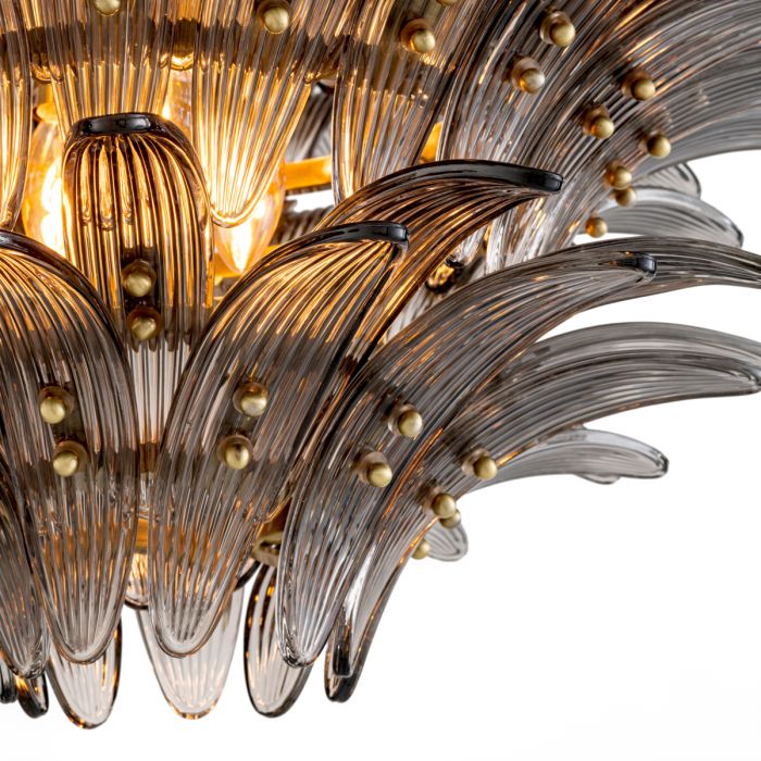 Chandelier Italo light brushed brass finish