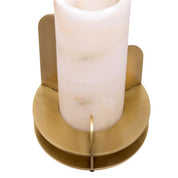 Table Lamp Claudel alabaster antique brass finish