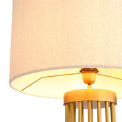 Table Lamp Condo antique brass finish incl bouclé shade