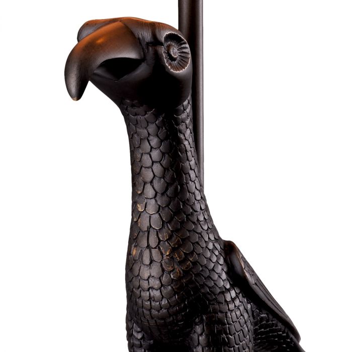 Table lamp Falcon bronze highlight finish incl shade