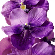 Ramo de Orquídeas Vanda moradas tacto real 24 piezas