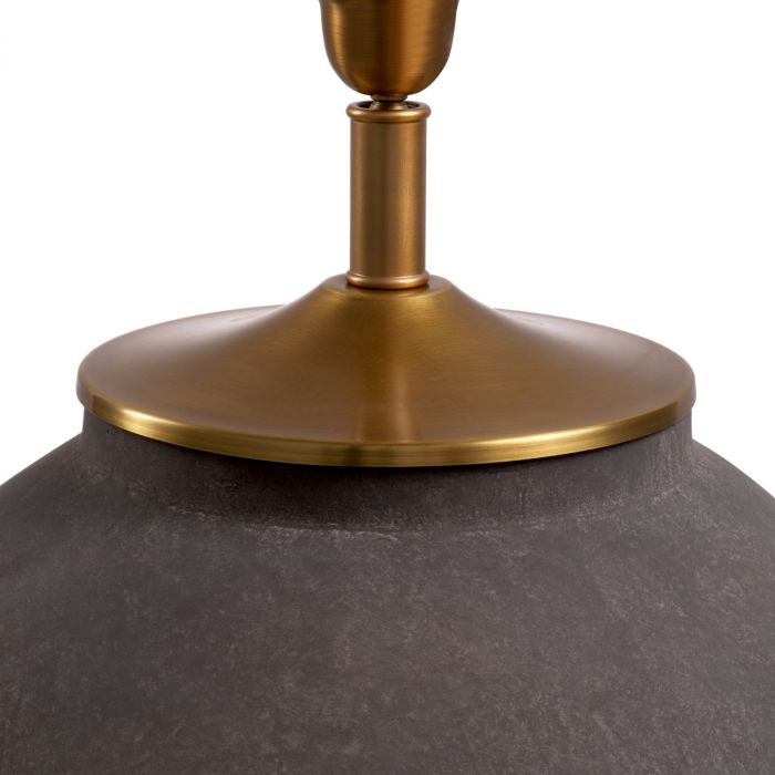 Table Lamp Moon Jar taupe finish incl shade