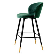 Bar Stool Volante roche dark green velvet