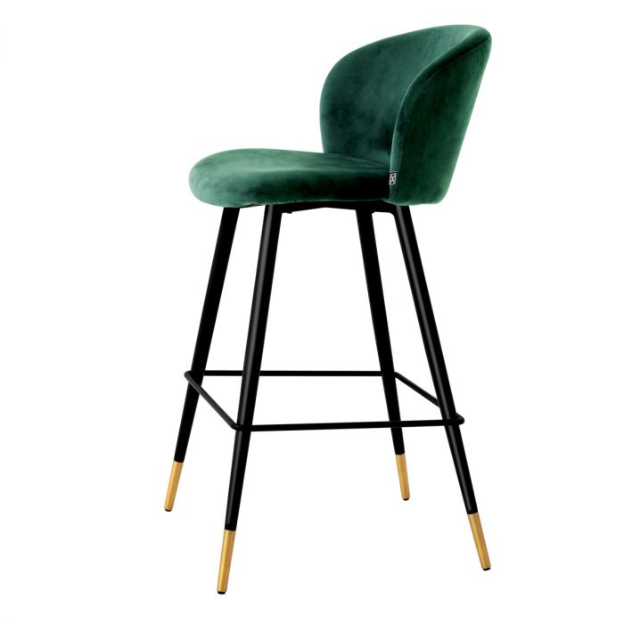 Bar Stool Volante roche dark green velvet
